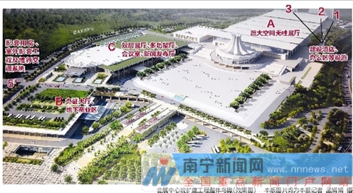 會展中心改擴建場館裝修收尾 B、C塊場館８月啟用